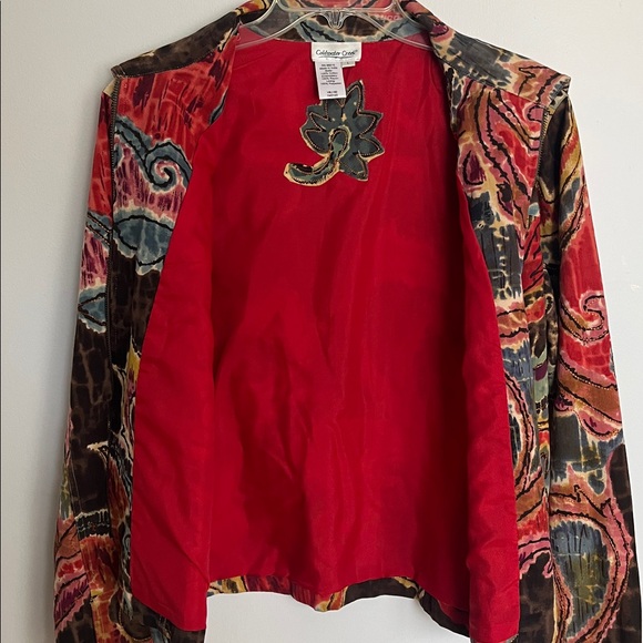 Coldwater Creek Multicolor 100% Cotton Paisley Jacket - Picture 3 of 5
